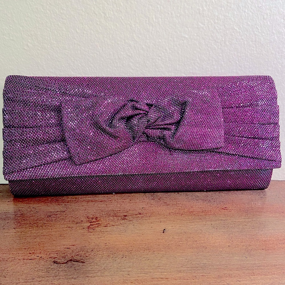 Purple Shimmer Clutch Handbag